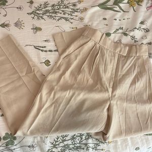 H&M Beige Wide Leg Slacks